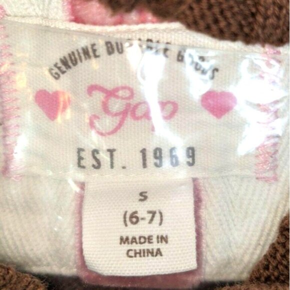 Gap Children's Brown Hooded Sweater Small 6-7 41d - Picture 5 of 6